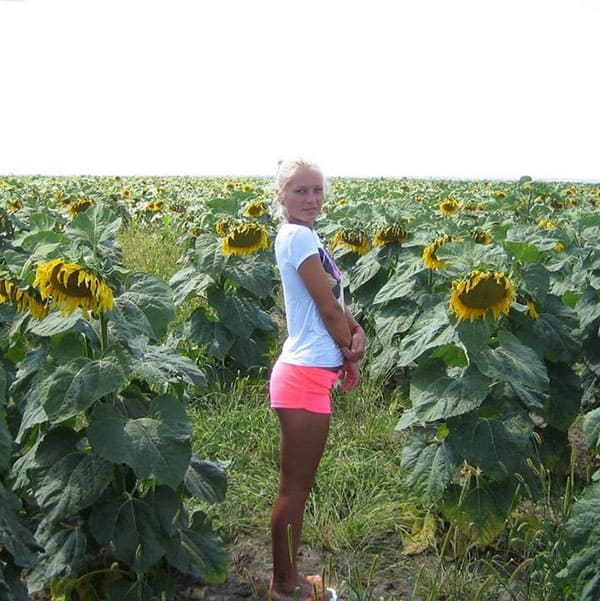 Секс с молодой украинкой в подсолнуховом поле фото